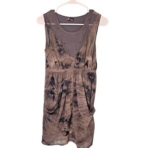 Sparkle and Fade Navy Dress Size S Y2K Indie Soft Grunge Semi‎ Sheer Romantic